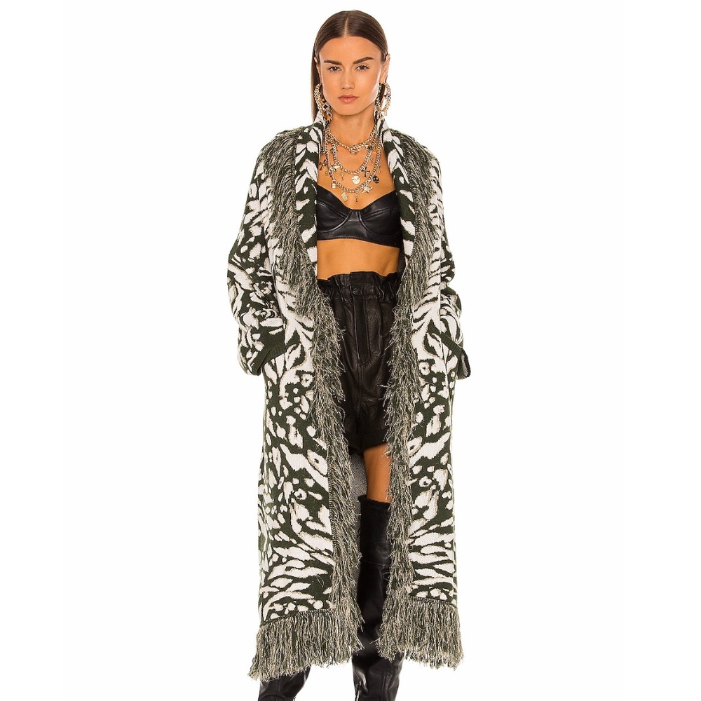 - NEW DUNDAS Thurston Fringe Shawl Duster BX6
